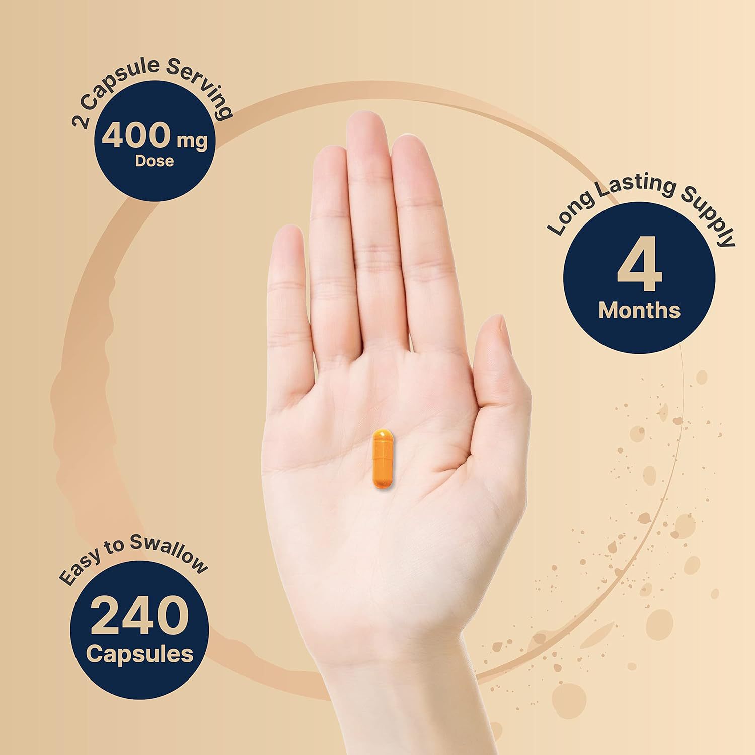 Person taking Nutricost Vitamin B12 capsules for daily energy and wellness