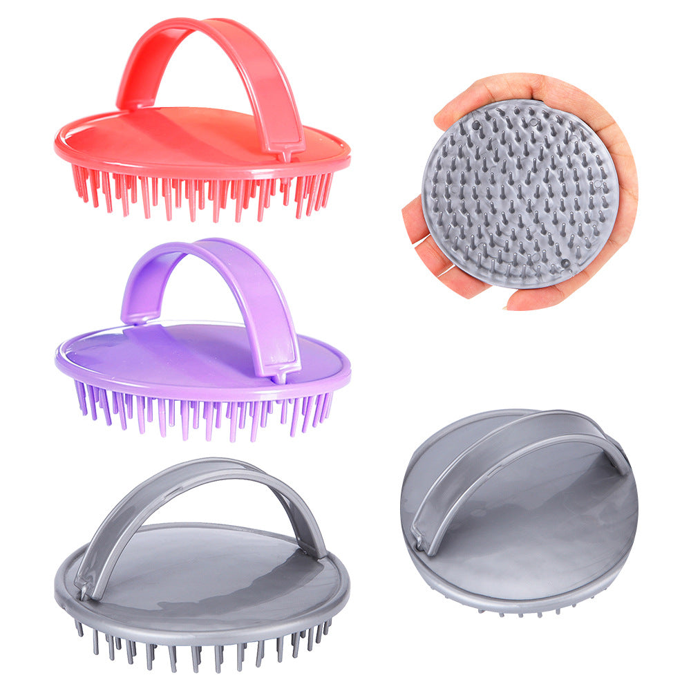 Close-up of dandruff shampoo brush bristles showing soft and flexible design