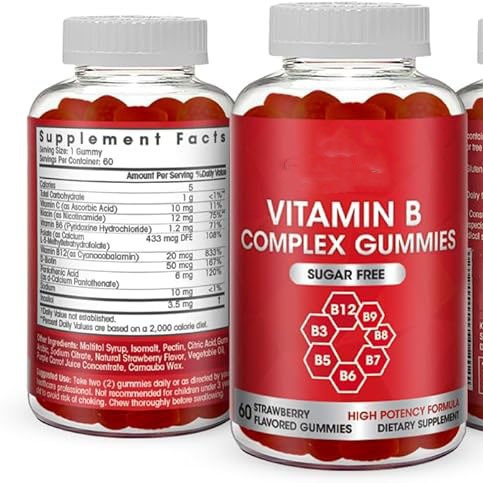 Vitamin B Complex Gummies bottle for daily energy and immune support