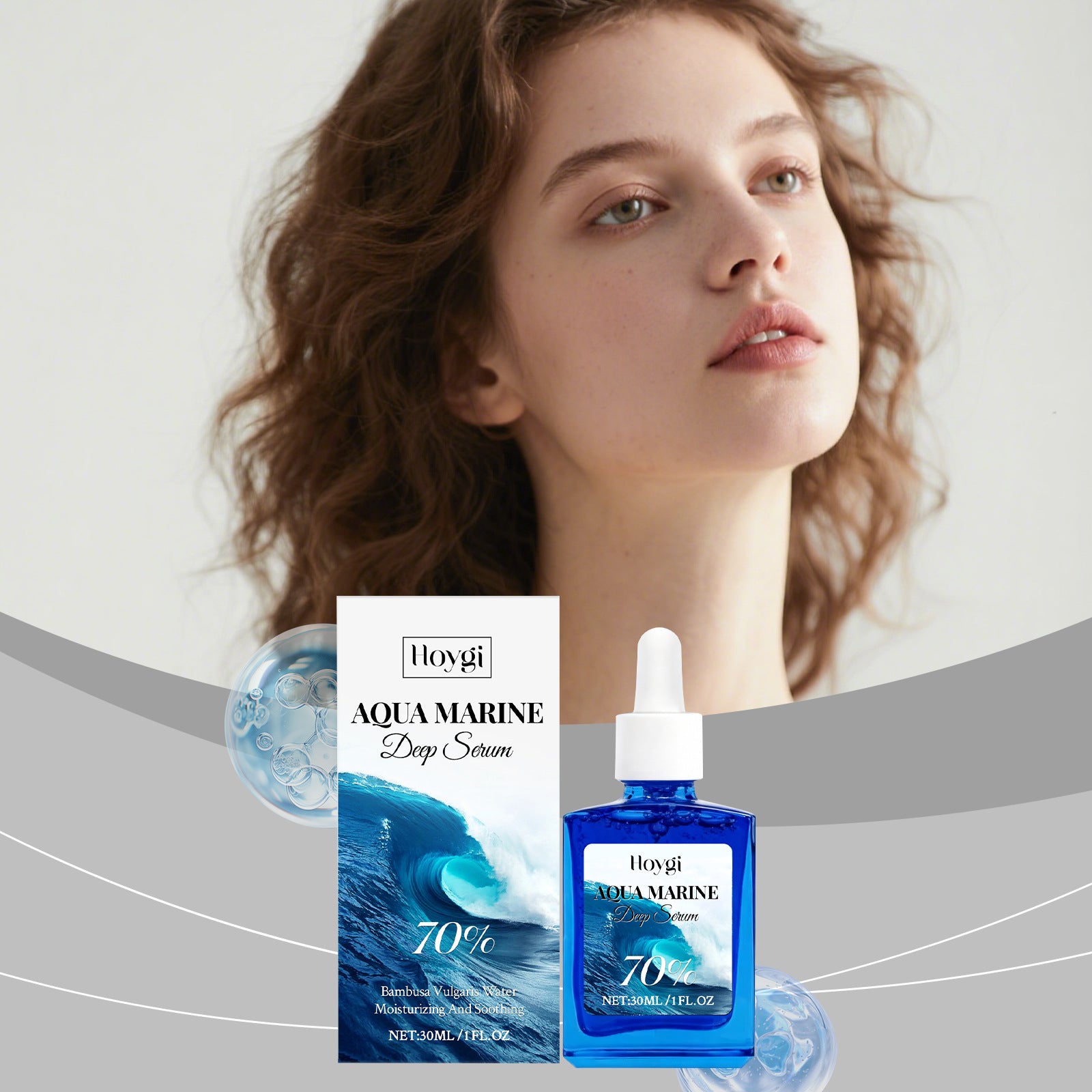 Aqua Marine Deep Hydration Serum bottle for intense skin hydration and nourishment