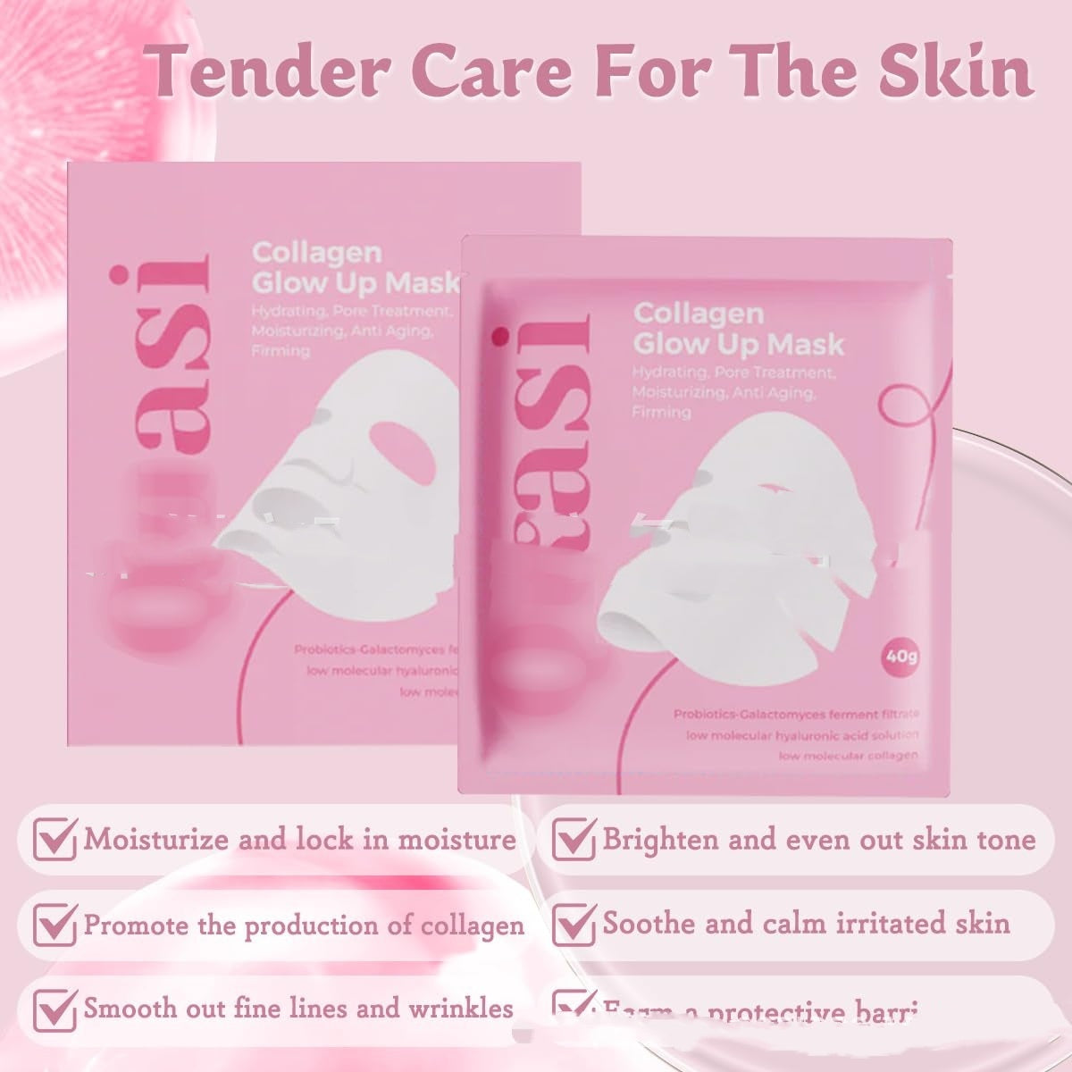 Almost Bio Collagen Overnight Face Mask jar for hydrating and firming skin