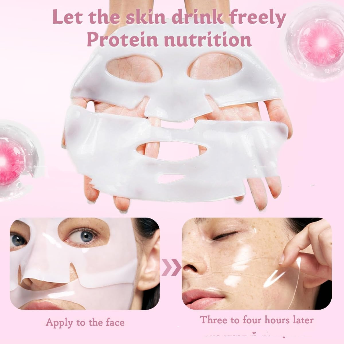 Person applying Almost Bio Collagen Overnight Face Mask for nighttime skincare